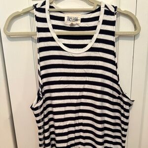 Nation LTD Stripe Tank with Neck Distress
